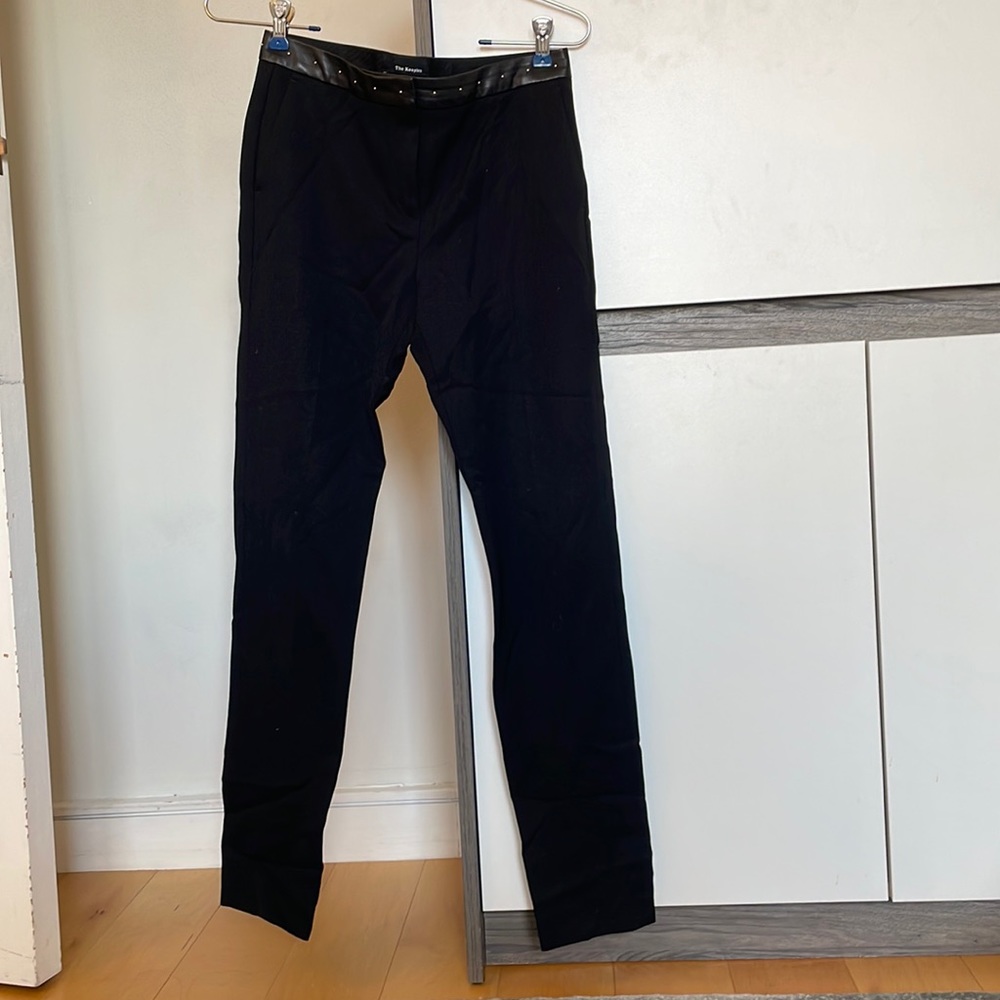 The Kooples pants with leather and stud trim